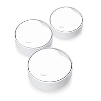 TP-Link Deco X50-PoE mesh Wi-Fi 6 system, three units — front view