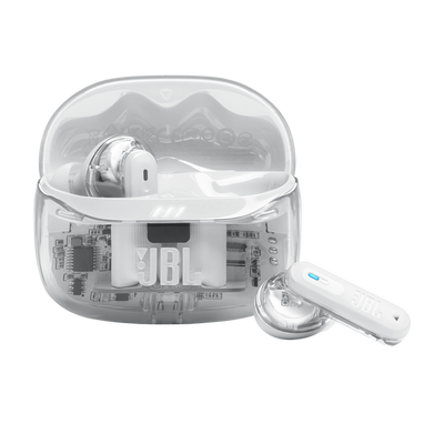 JBL Tune Beam 2 Ghost Edition True Wireless Noise-Cancelling Earbuds | JBLTBEAM2GWHT