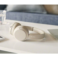 Sony WH-CH520 Wireless On-Ear Headphones - Beige - earcup controls detail
