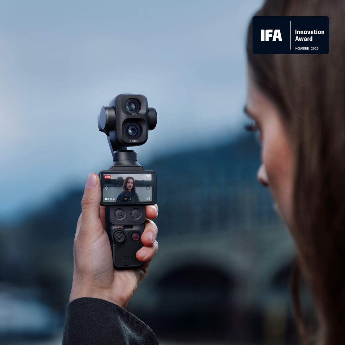 DJI Osmo Pocket 4P 4K Gimbal Camera Vlog Combo - Black - in hand