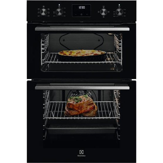 Electrolux Black Built-In Double Oven Microwave