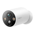 Tapo C425 smart wire-free security camera, three-quarter view with PIR sensor visible