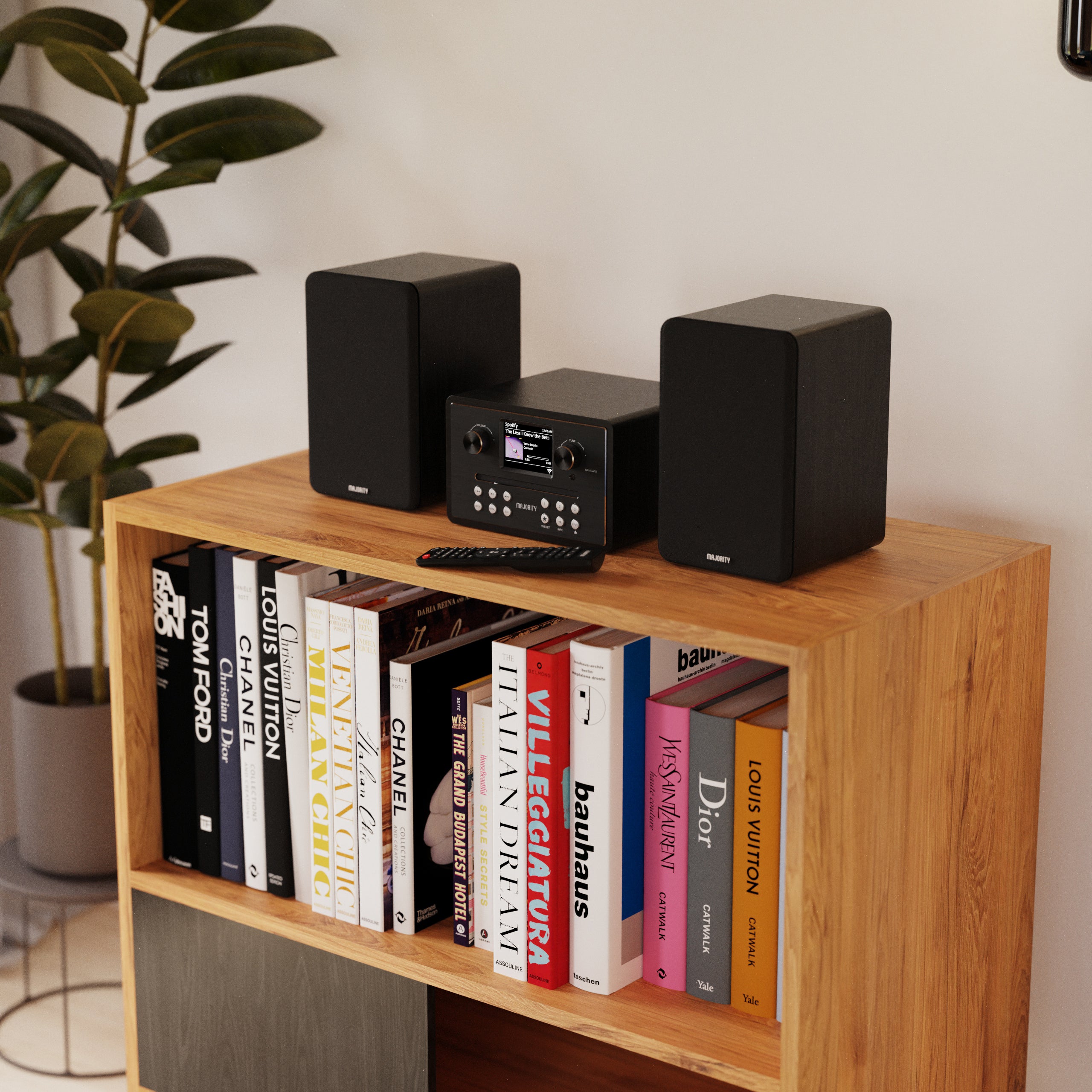 Majority Homerton Hi-Fi Internet Radio Music System, Black - official product image
