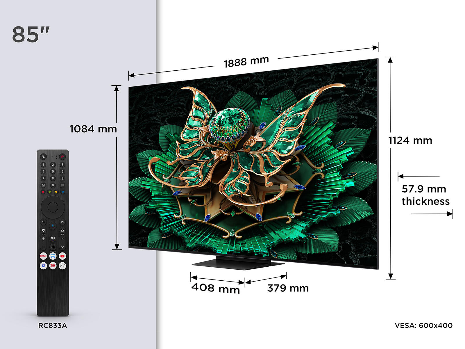 TCL 85"Mini LED with B&O Speakers | 85C7K