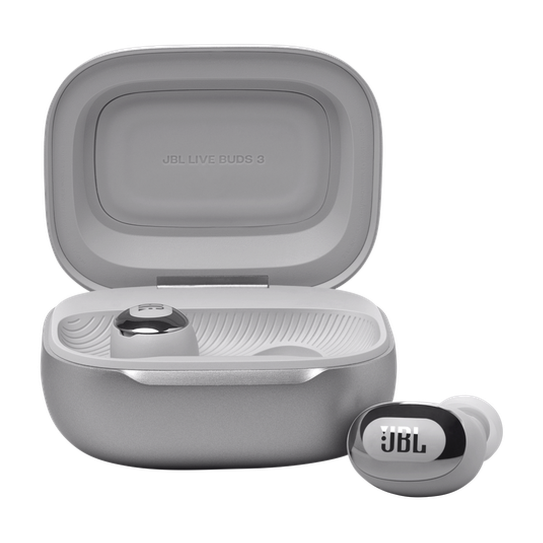 JBL Live Buds 3 True Wireless Noise-Cancelling Earbuds Silver | JBLLIVEBUDS3SIL JBL Earbuds Euronics Ireland
