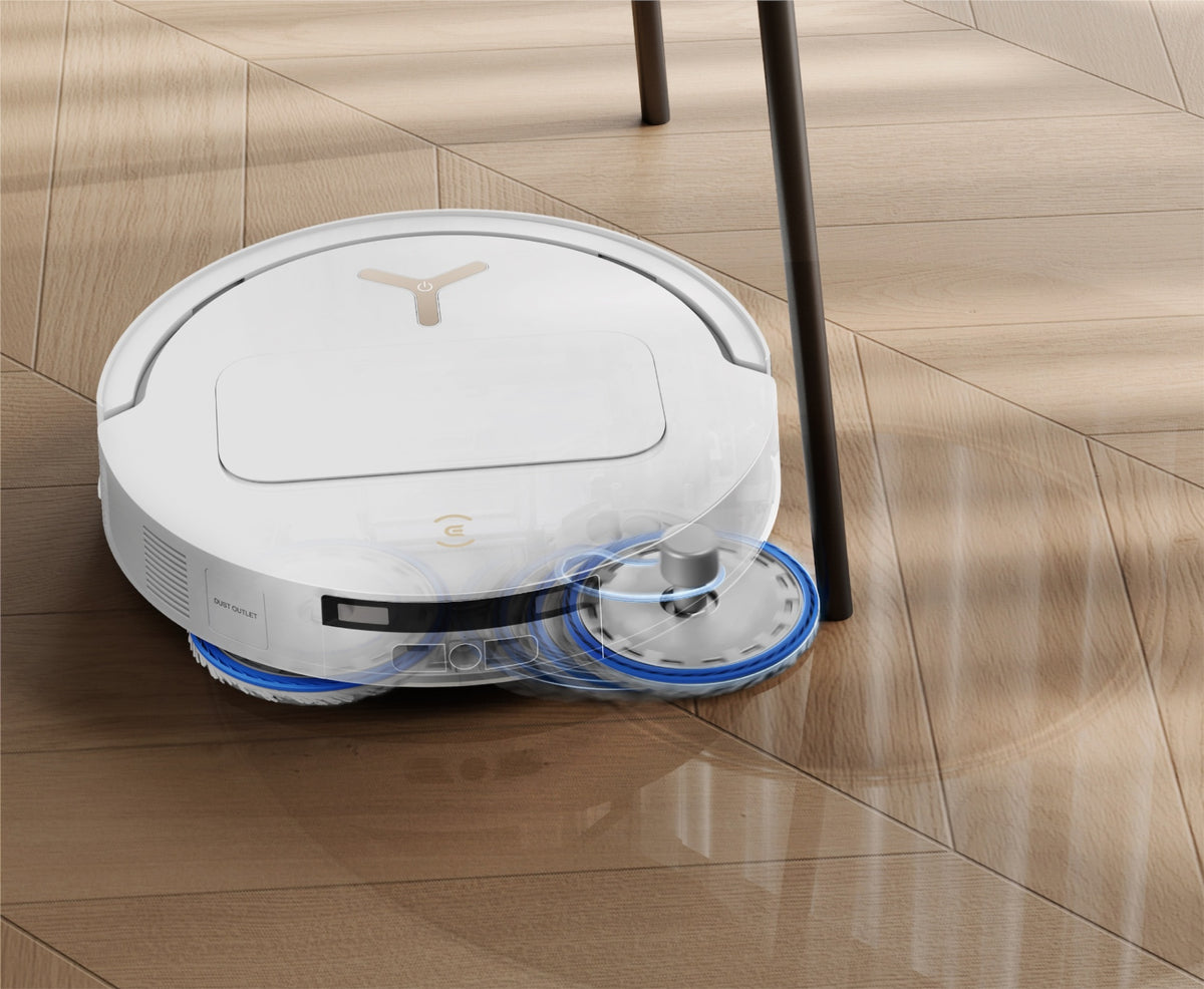 Ecovacs DEEBOT T50 PRO OMNI Gen3 Robot Vacuum and Mop - White - TruEdge edge cleaning