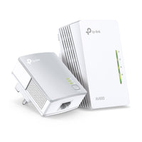 TP-Link TL-WPA4220 KIT AV600 Powerline Wi-Fi Booster 2 LAN, KIT — product view, alternate angle, two units
