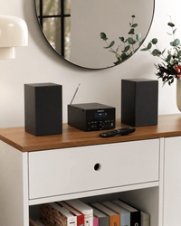 Oakcastle DAB150 DAB/FM Radio Hi-Fi System, Black - official product image