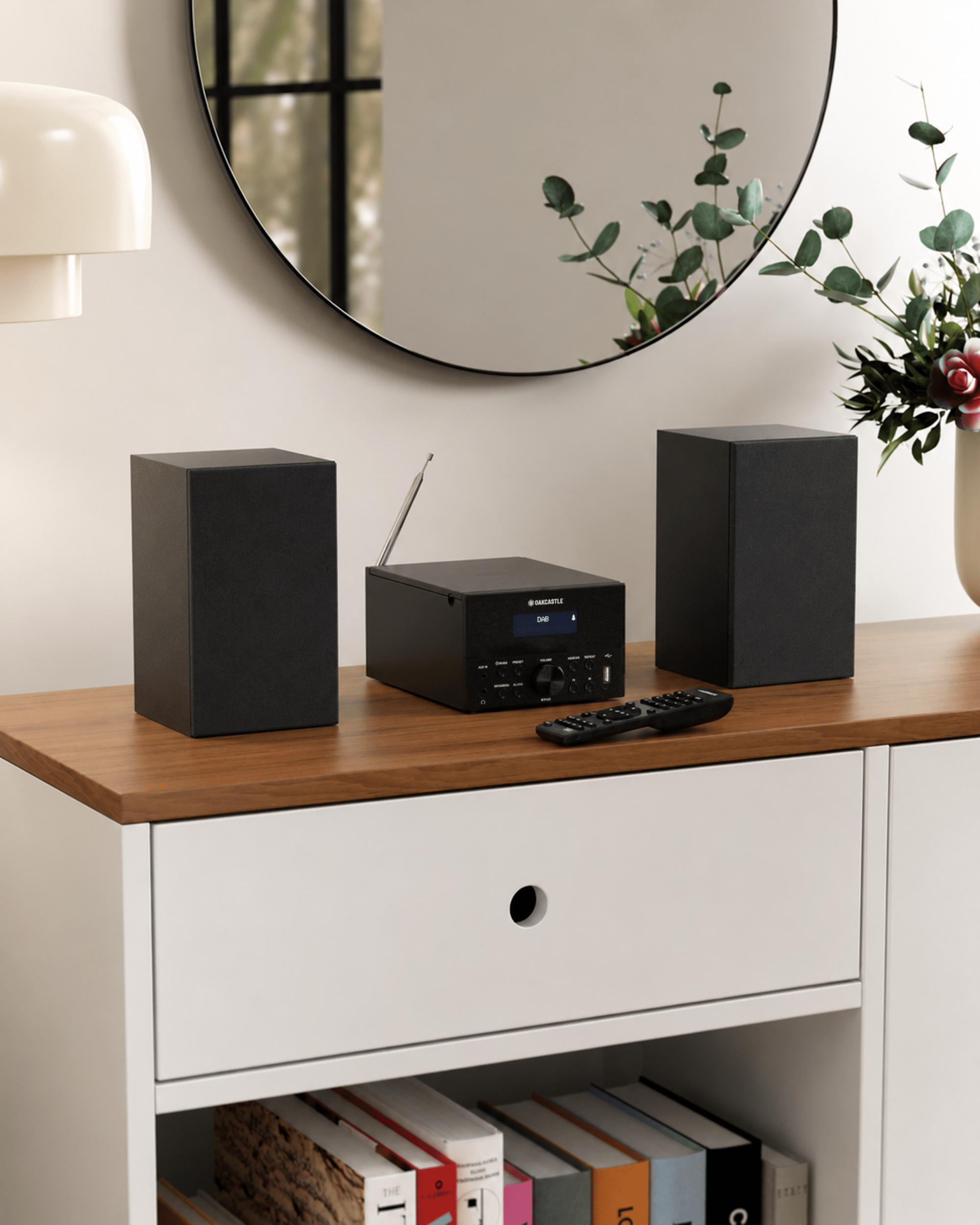 Oakcastle DAB150 DAB/FM Radio Hi-Fi System, Black - official product image