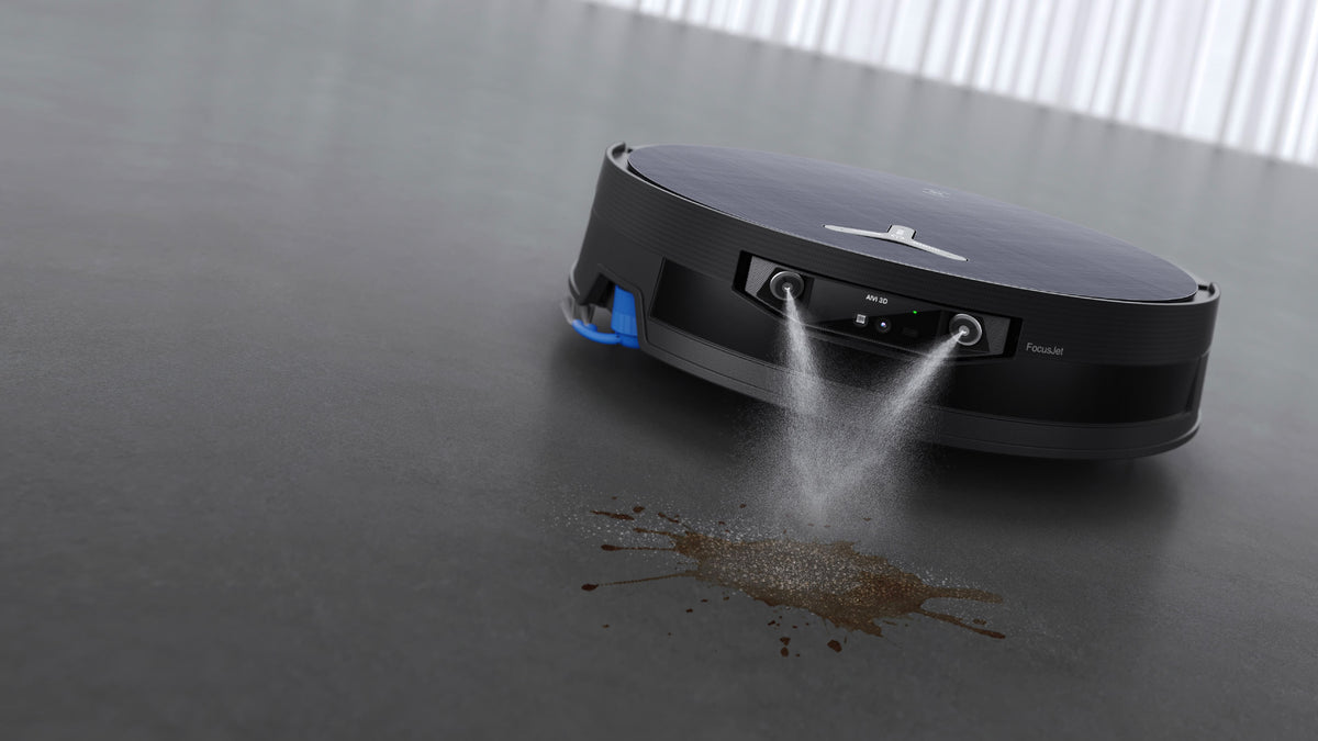 Ecovacs DEEBOT X12 OmniCyclone Bagless Robot Vacuum and Mop - Black - FocusJet stain pre-dissolving