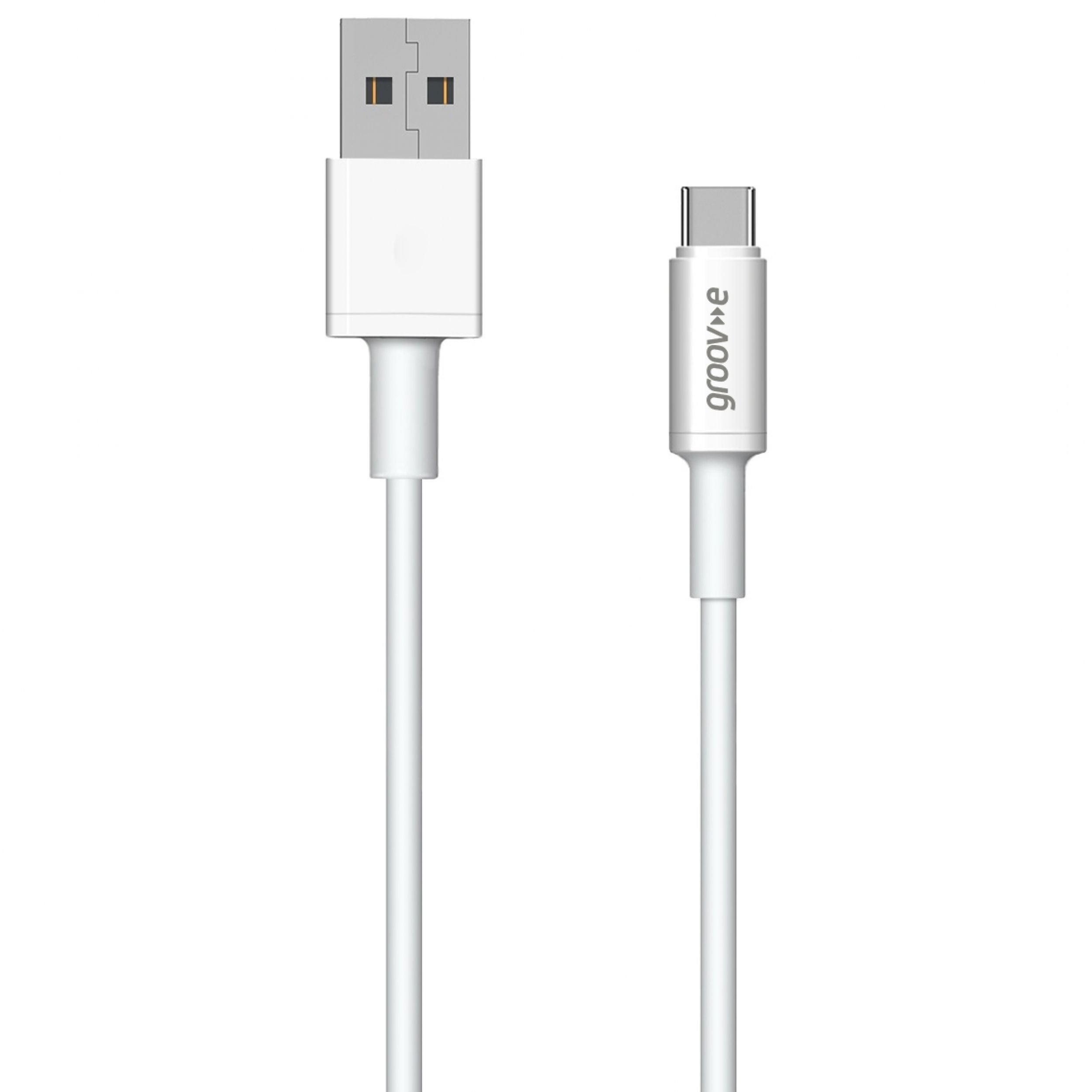 Groov-e USB-C to USB-A Charging Cable 1m White - official product image