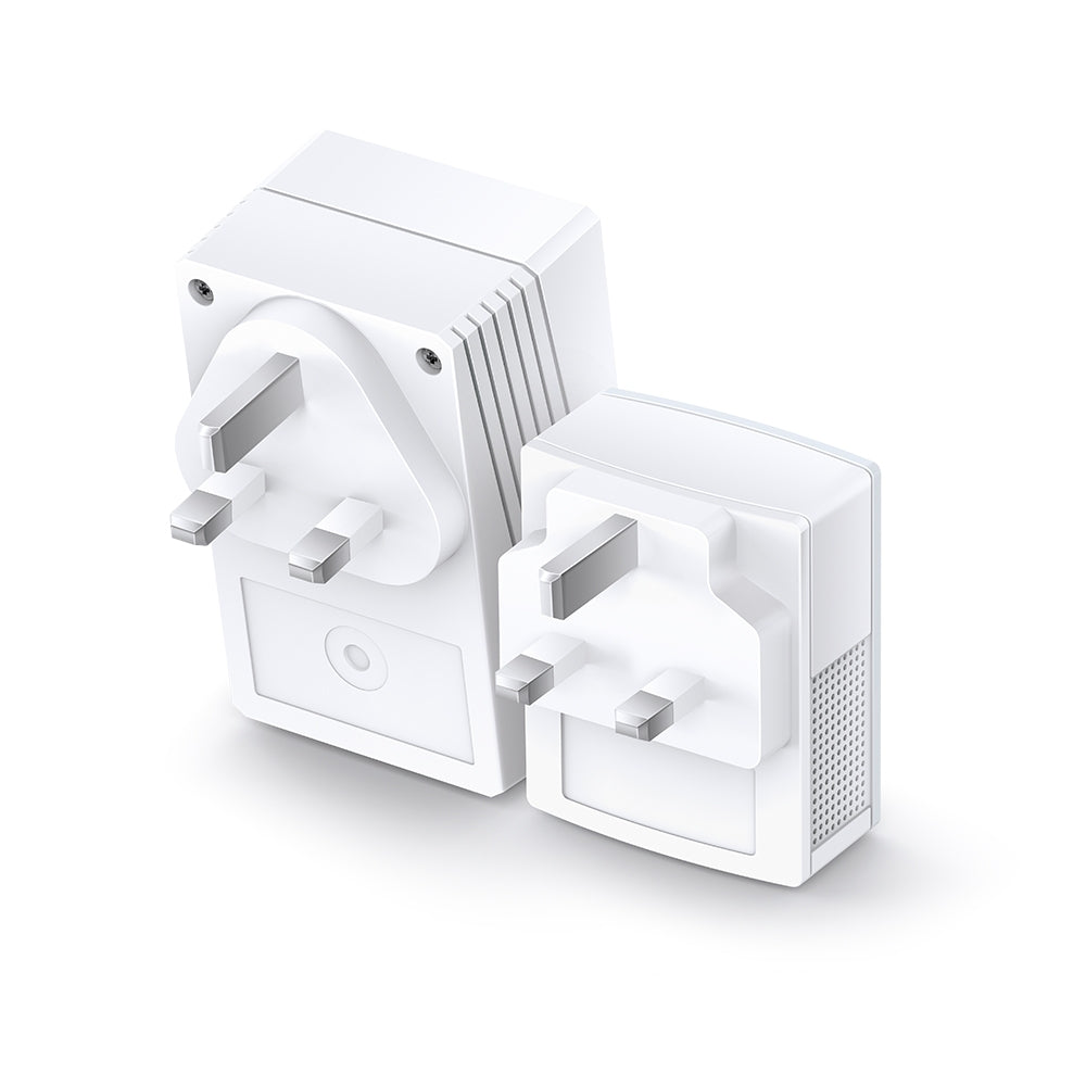 TP-Link TL-WPA4220 KIT AV600 Powerline Wi-Fi Booster 2 LAN, KIT — back/plug view, two units