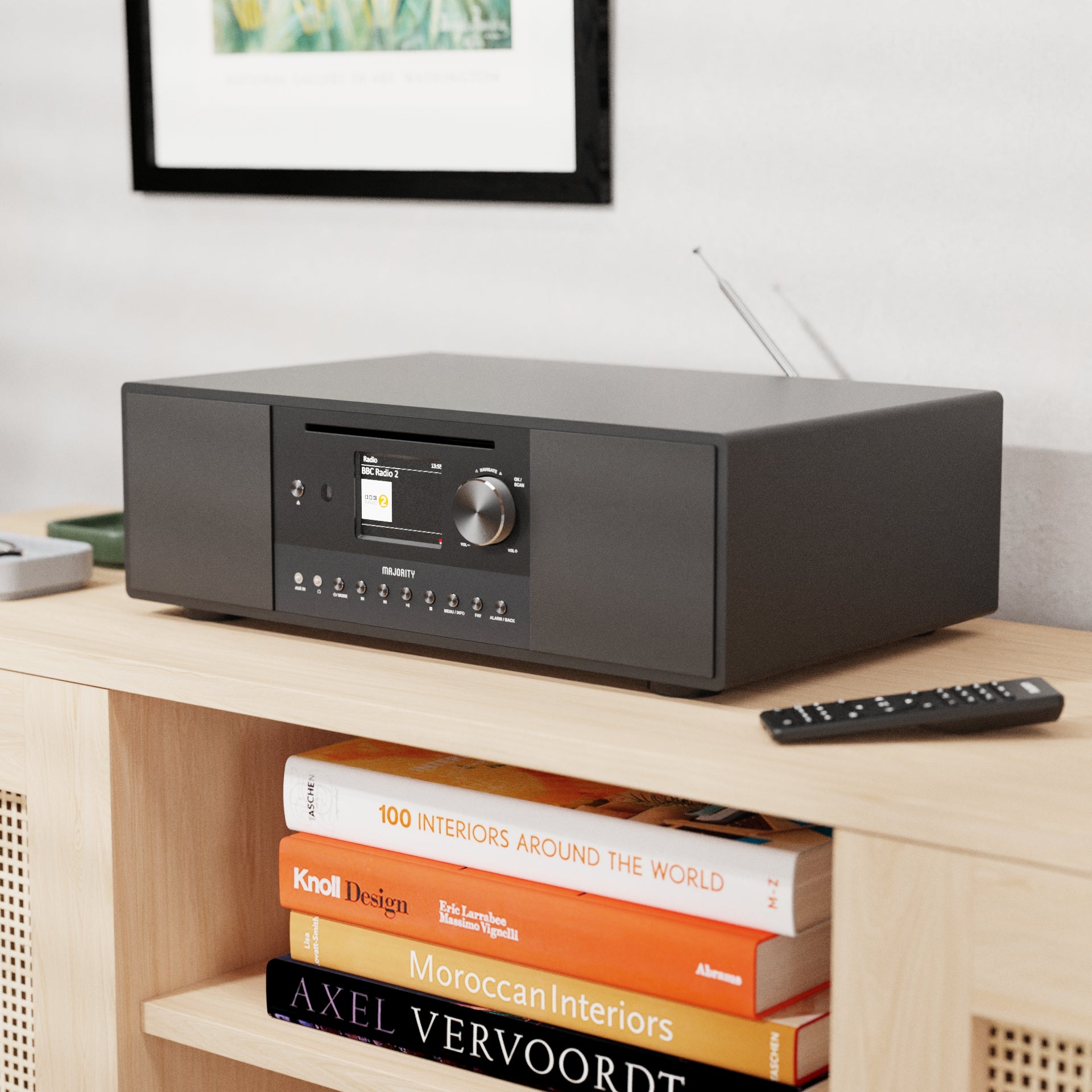 Majority Quadriga Internet Radio Music System with CD, Black - official product image