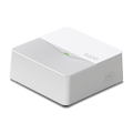 Tapo H200 smart hub — angled product view with SYNC button