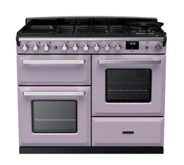 Rangemaster Estel Deluxe 110cm Dual Fuel Range Cooker - Heather with Chrome Trim | ESDLO110DFPHTH/CM1