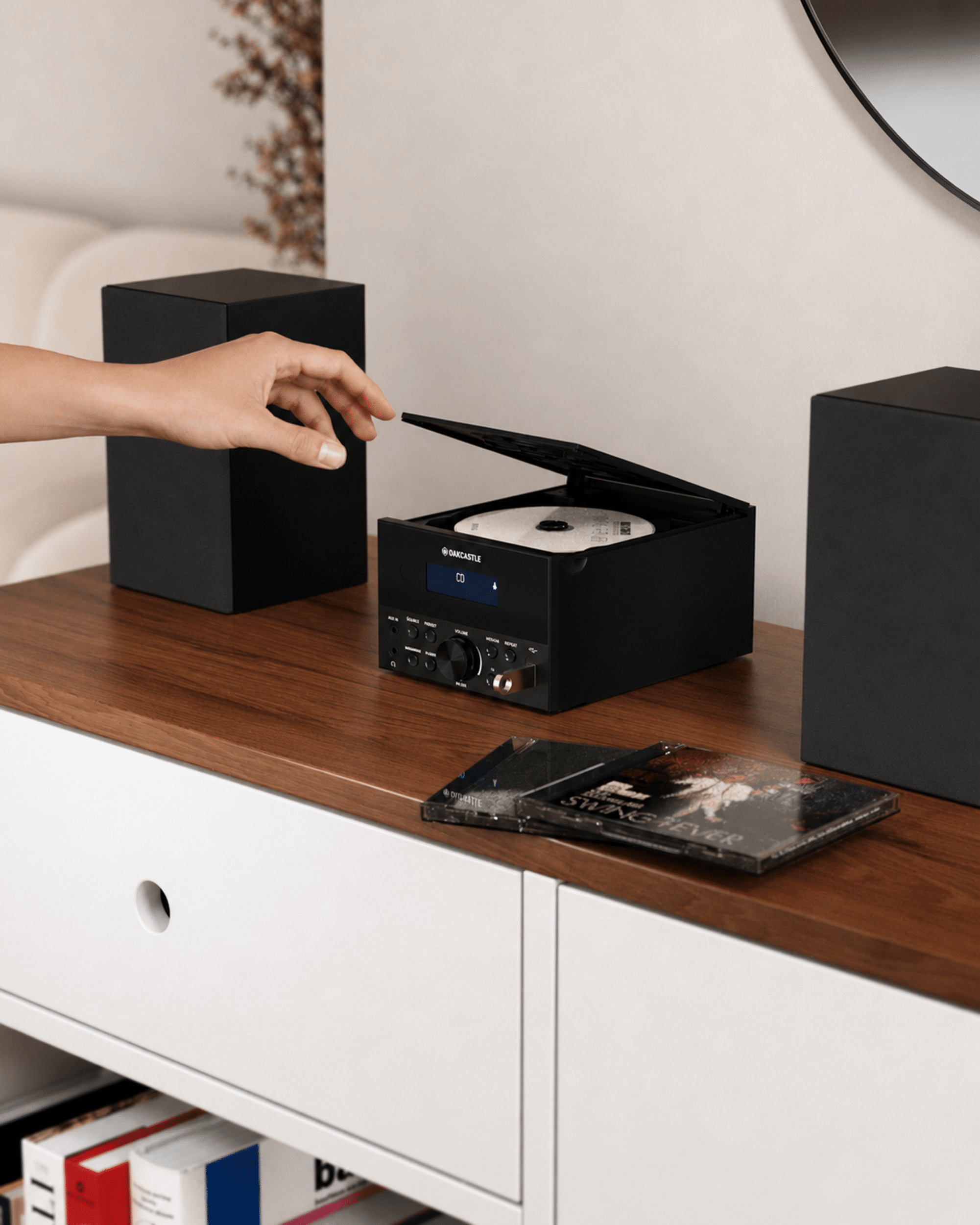 Oakcastle DAB150 DAB/FM Radio Hi-Fi System, Black - official product image
