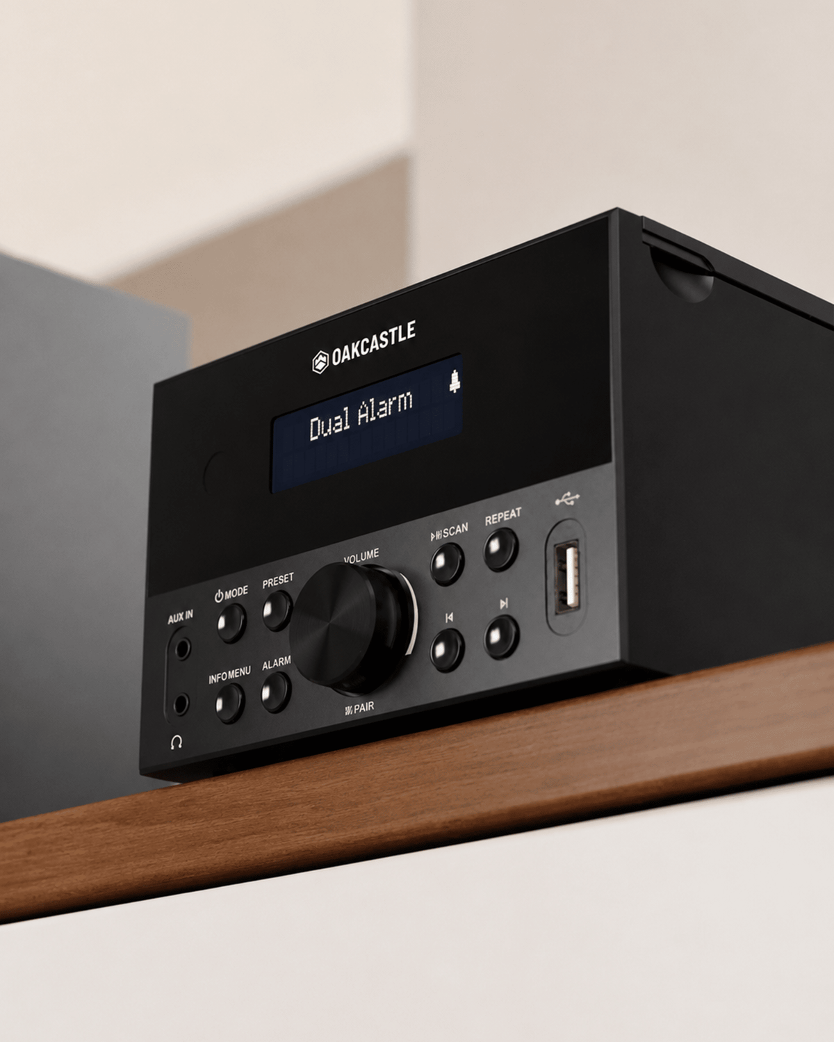 Oakcastle DAB150 DAB/FM Radio Hi-Fi System, Black - official product image