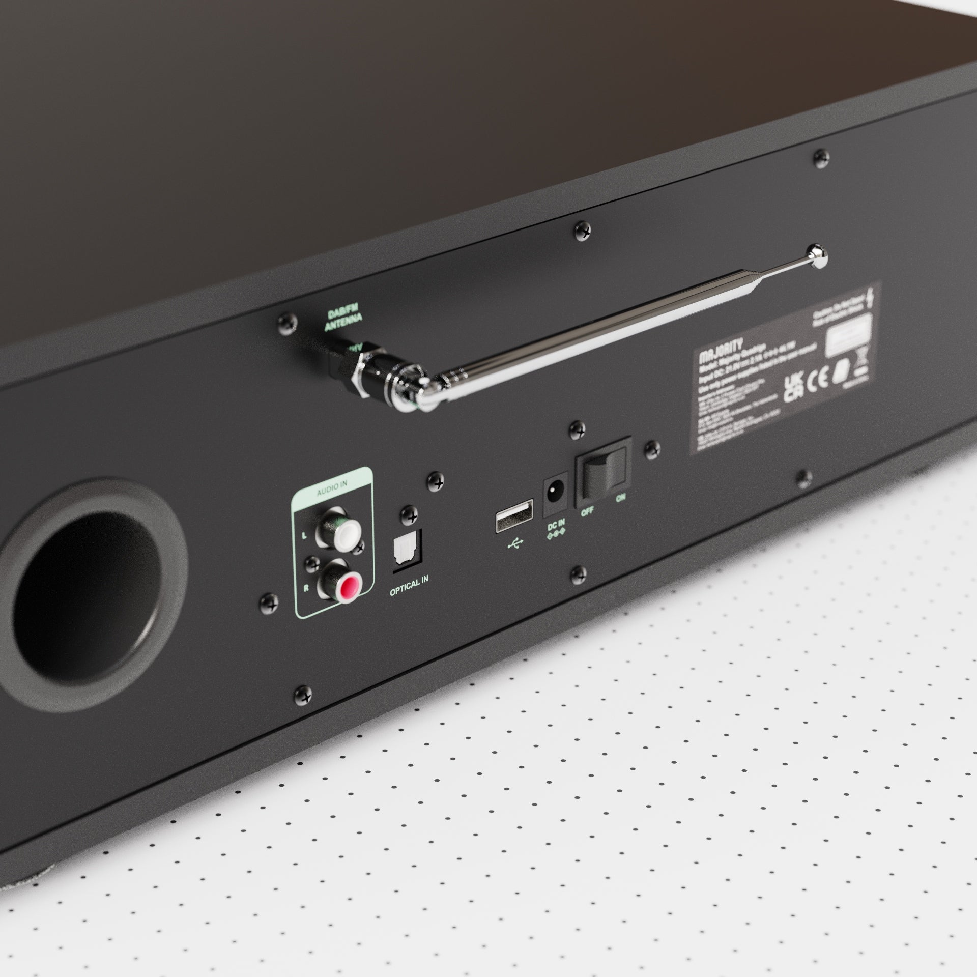 Majority Quadriga Internet Radio Music System with CD, Black - official product image