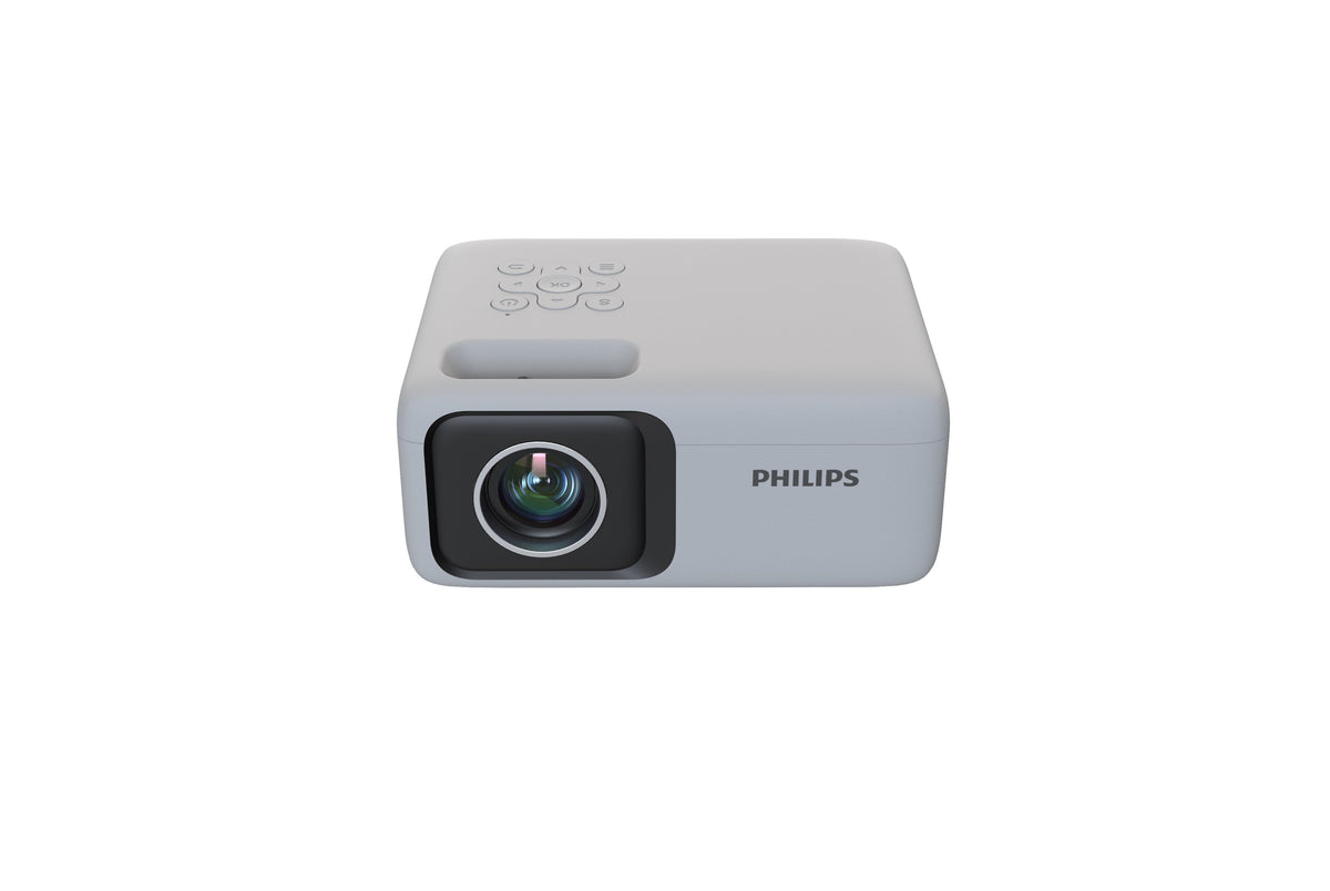Philips NeoPix 106 HD 720p Mini Projector - White - front view from above