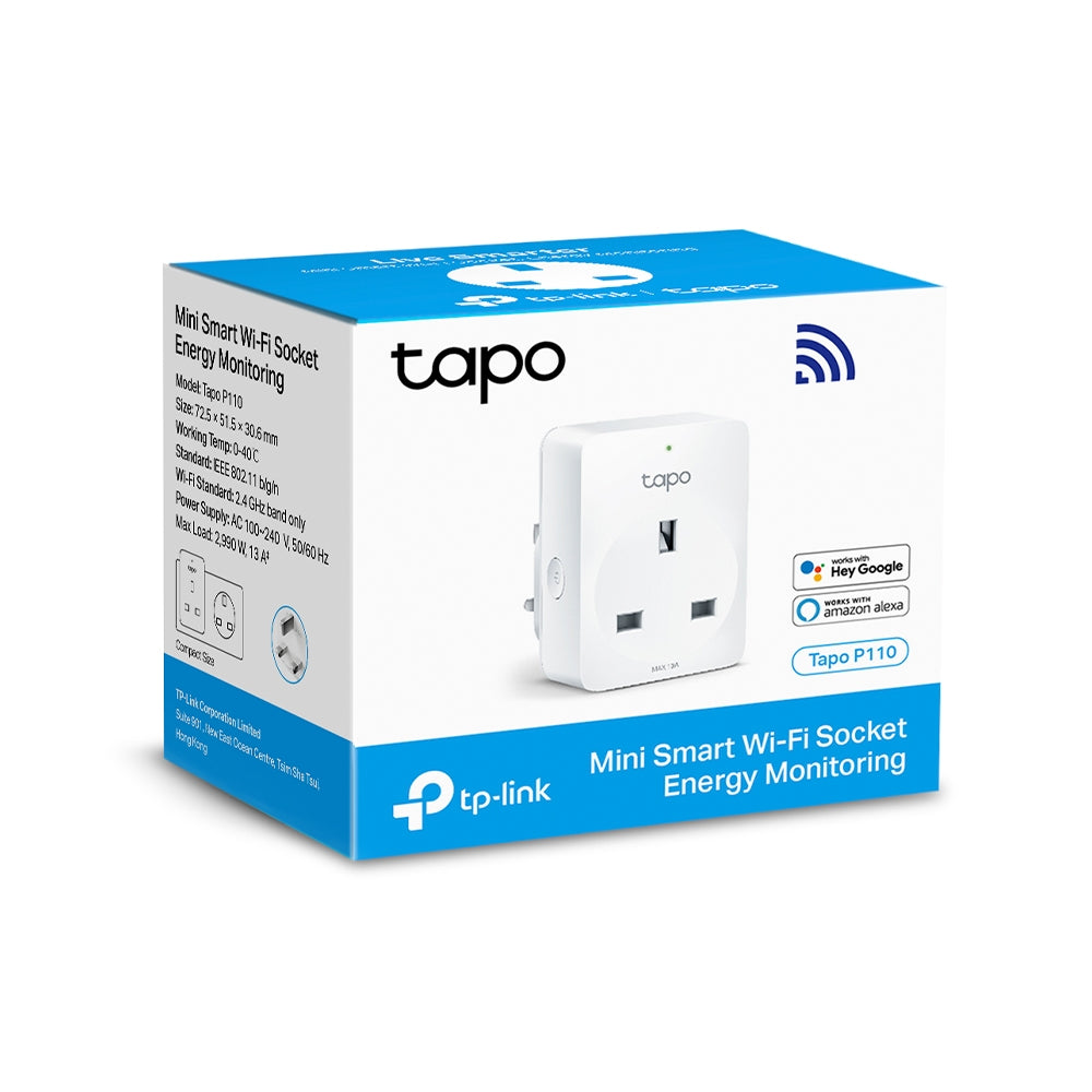 Tapo P110 mini smart Wi-Fi socket — retail packaging