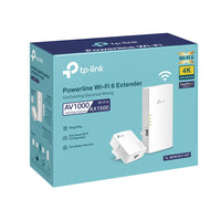 TP-Link TL-WPA7817 KIT AV1000 Powerline, AX1500 WiFi 6, Gigabit port & EasyMesh — packaging, two different units shown