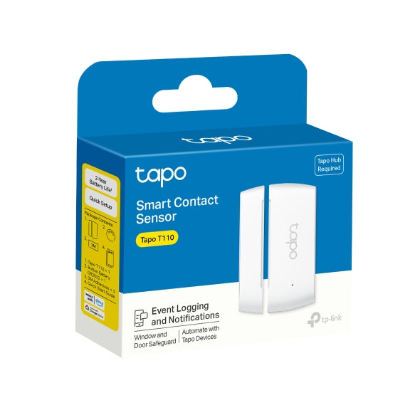 Tapo T110 smart contact sensor — retail packaging