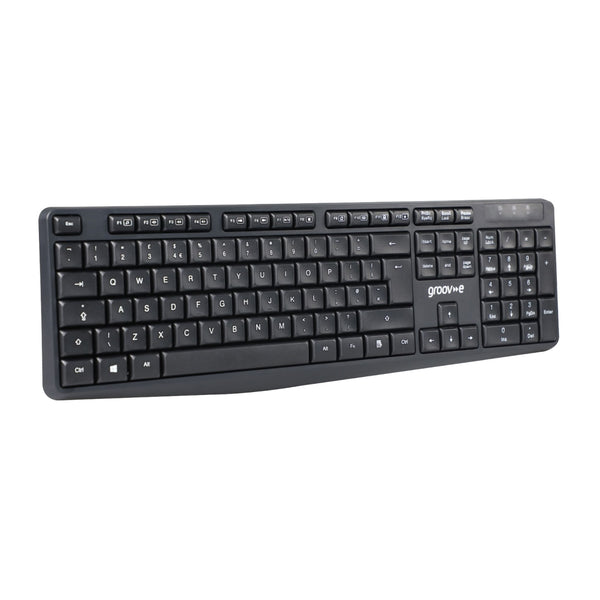 Groov-e 2.4GHz Wireless Full-Size Keyboard Black - official product image