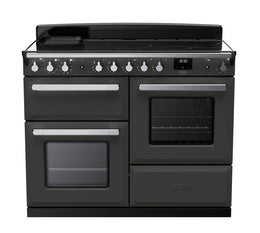 Rangemaster Estel Deluxe 110cm Induction Range Cooker - Slate with Chrome Trim | ESDLO110EIPSLT/CM1
