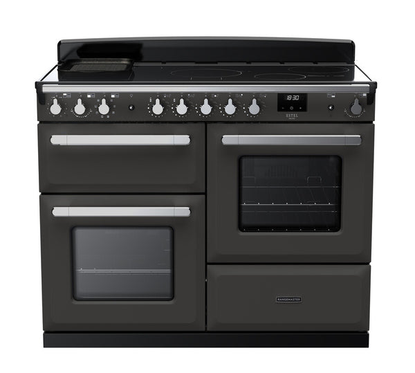 Rangemaster Estel Deluxe 110 Induction range cooker in Slate with Chrome trim