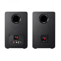 Audio-Technica AT-SP3X black powered speakers rear connections