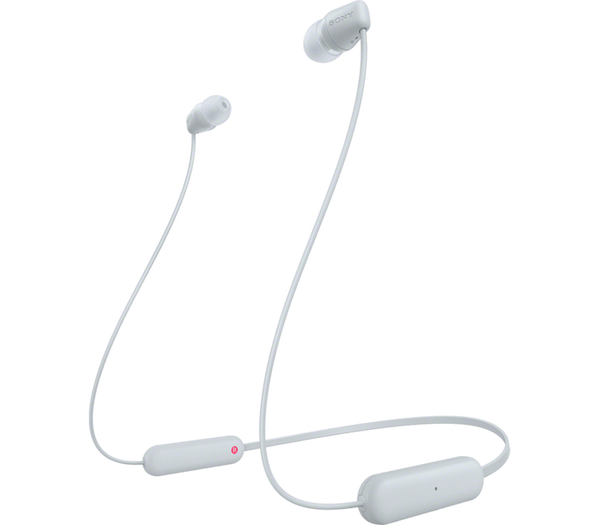 Sony WI-C100 Wireless In-Ear Earphones - White - hero view