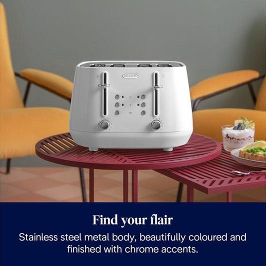De’Longhi Eclettica 4-Slot Toaster – White – view 2