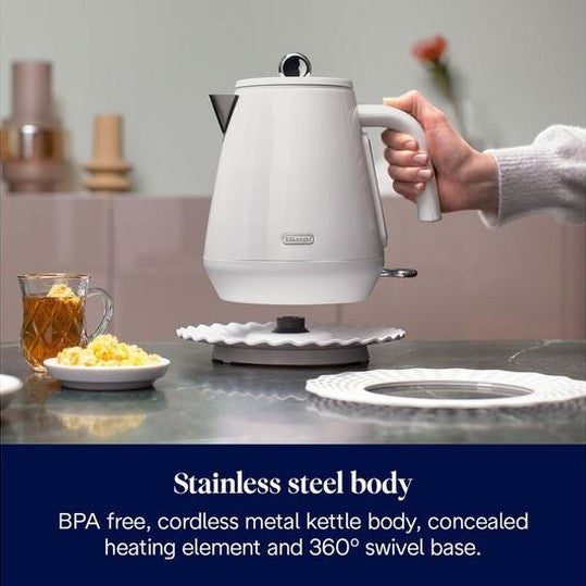 De’Longhi Eclettica Kettle –  White | KBY3001.W
