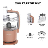 Kenwood MultiPro Go Clay Red Super-Compact Food Processor | FDP22.130RD