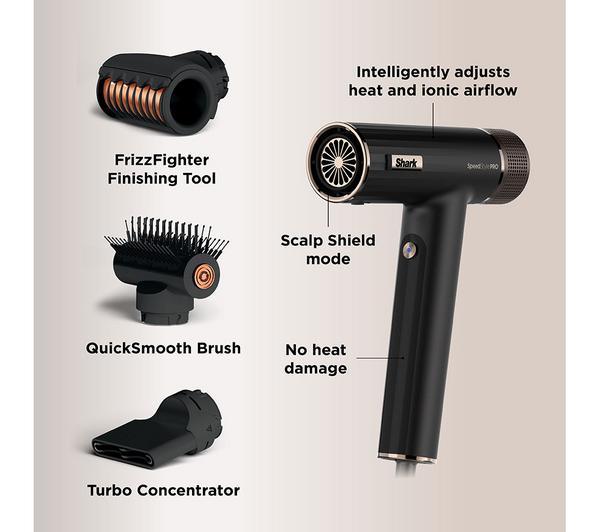 SHARK SpeedStyle Pro HD731UK 3-in-1 Hair Dryer - Black | HD731UK