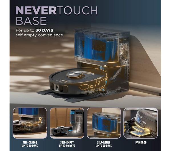 Shark PowerDetect NeverTouch 2-in-1 Robot Vacuum & Mop with Self-Empty & Self-Refill | RV2800YEUK