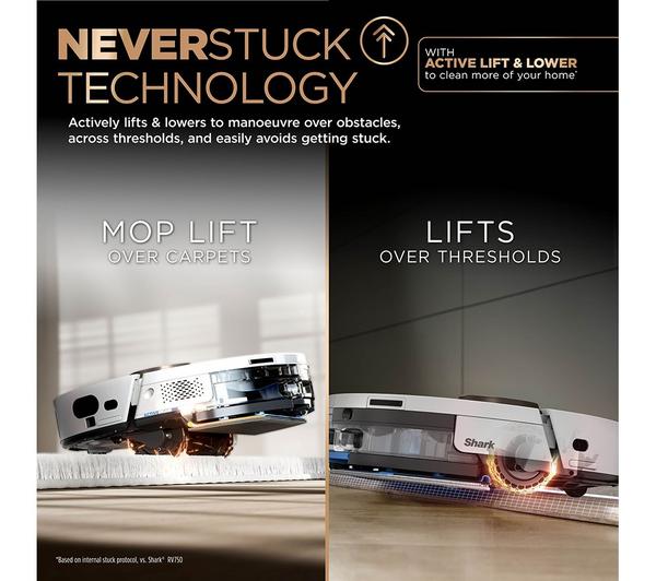 Shark PowerDetect NeverTouch Pro 2-in-1 Robot Vacuum & Mop – Self-Empty, Self-Refill, Self-Clean | RV2800ZEUKWH