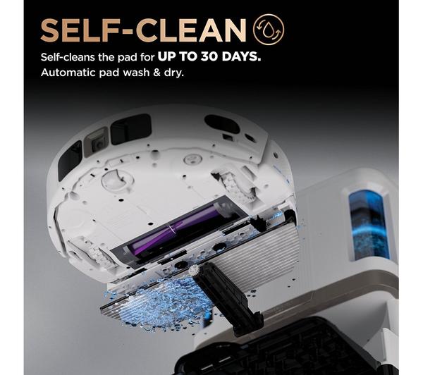 Shark PowerDetect NeverTouch Pro 2-in-1 Robot Vacuum & Mop – Self-Empty, Self-Refill, Self-Clean | RV2800ZEUKWH