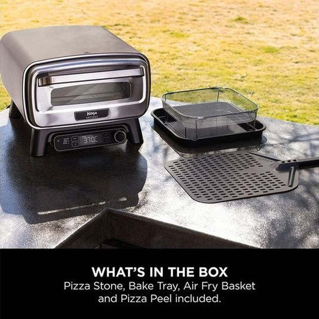 Ninja Artisan 12" 4-in-1 Electric Outdoor Pizza Oven & Air Fryer | MO201UK Ninja Pizza Maker Euronics Ireland