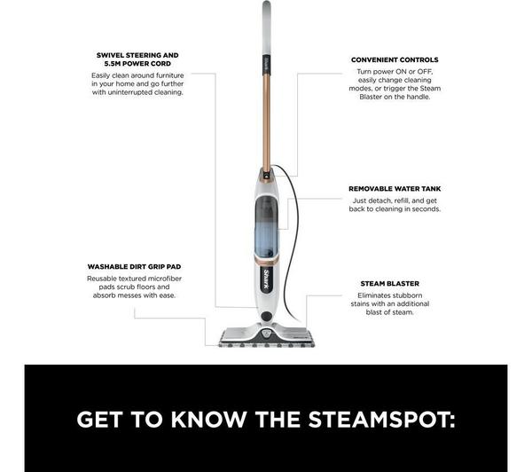 Shark SteamSpot Steam Mop with Steam Blaster Technology | S2001UK