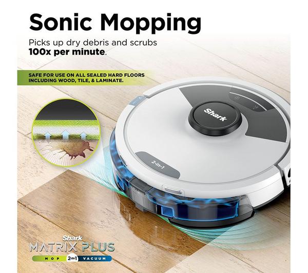 Shark Matrix Plus 2-in-1 Robot Vacuum & Mop – White – view 4