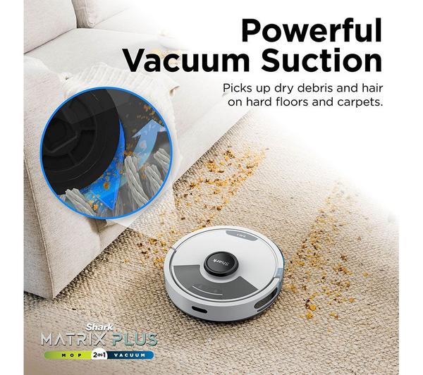 Shark Matrix Plus 2-in-1 Robot Vacuum & Mop – White | RV2620WDUKWH