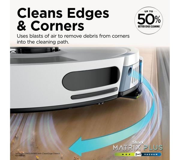 Shark Matrix Plus 2-in-1 Robot Vacuum & Mop – White | RV2620WDUKWH