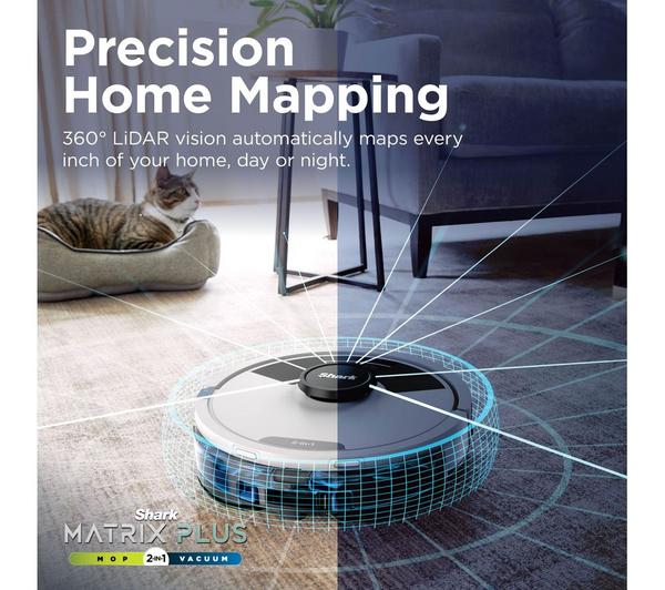 Shark Matrix Plus 2-in-1 Robot Vacuum & Mop – White | RV2620WDUKWH