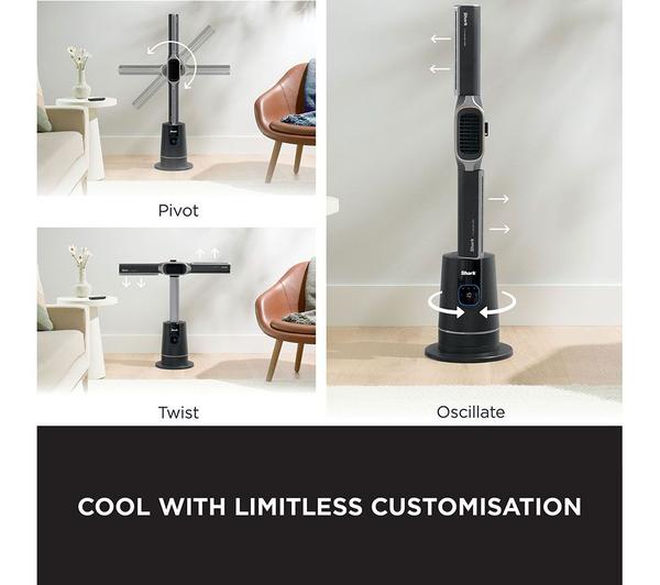 Shark TurboBlade Cool + Heat Bladeless Fan & Heater – Black | TH200UK Shark Air Purifier Euronics Ireland