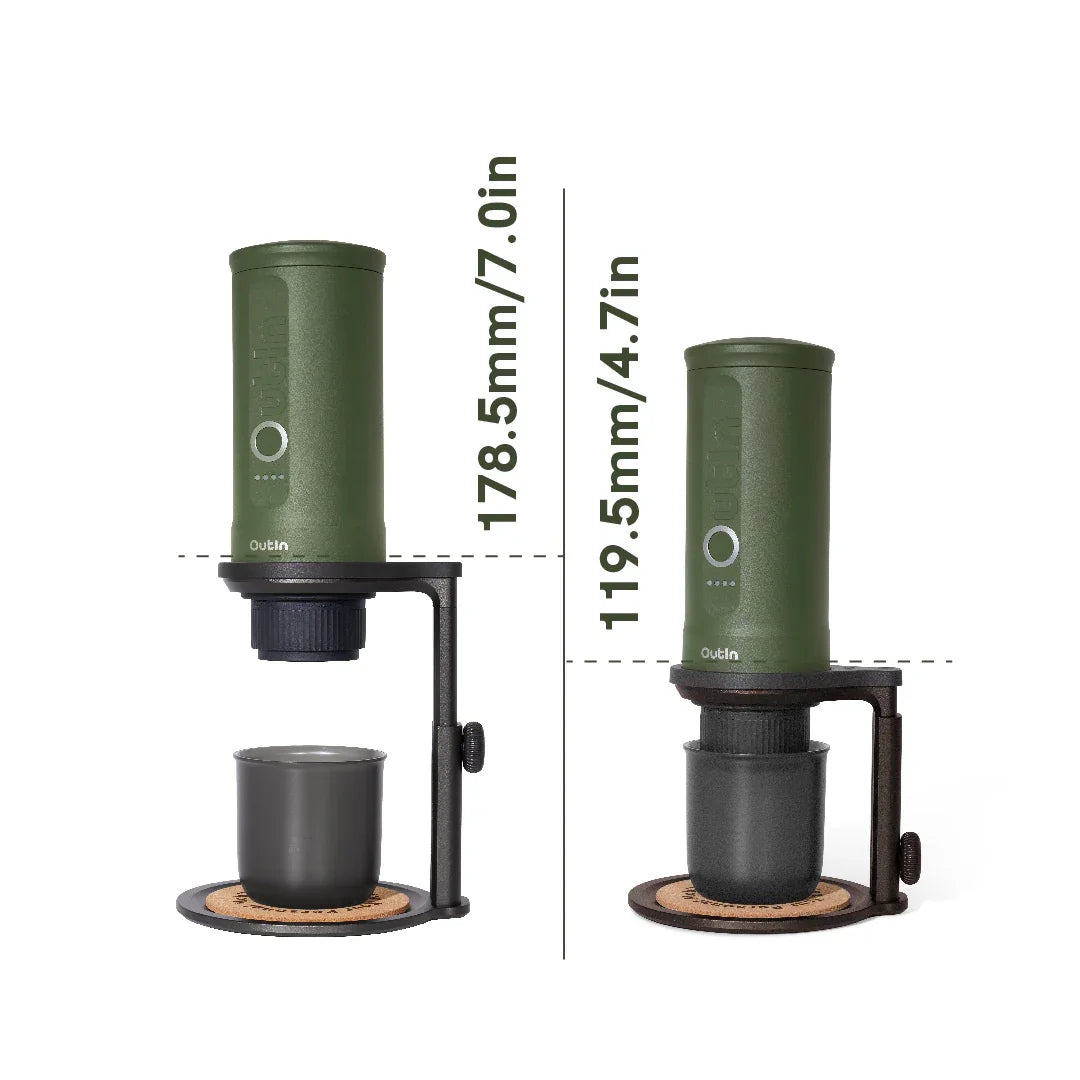 Outin Universal Coffee Stand with adjustable holder and cork base pad