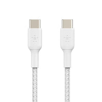 Belkin BoostCharge Braided USB-C to USB-C Cable 60W 1m White product image