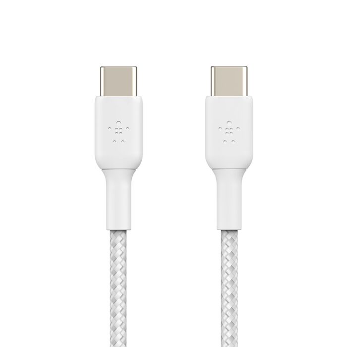 Belkin BoostCharge Braided USB-C to USB-C Cable 60W 1m White product image