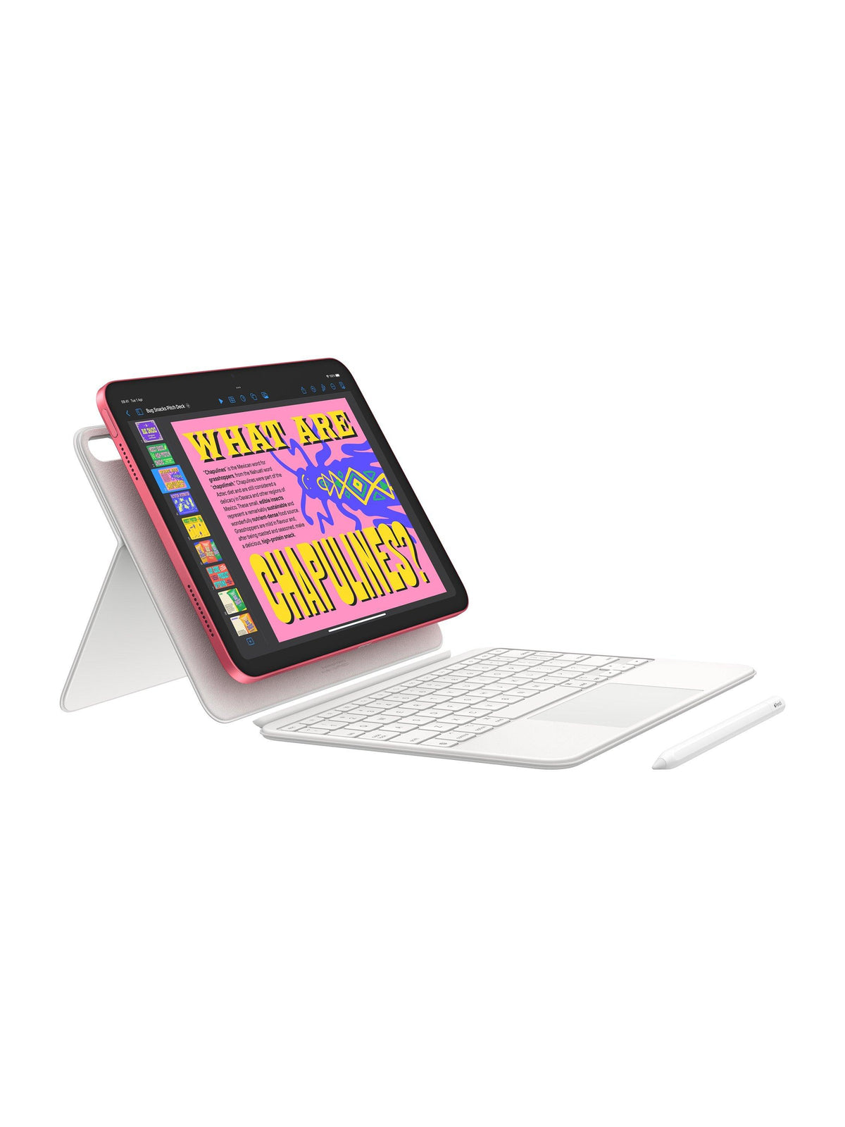 Apple iPad 11" (A16) 128GB Wi-Fi Tablet - Pink - pink iPad with Magic Keyboard Folio and Apple Pencil