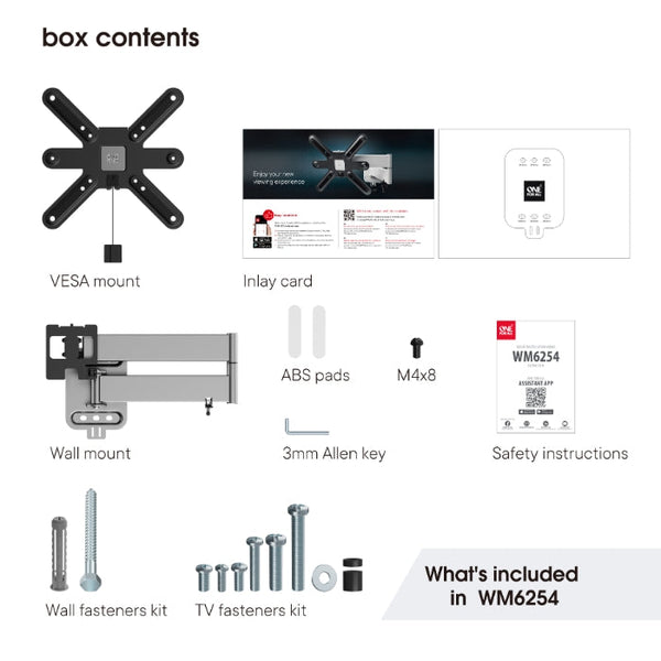 One For All Ultra Slim Full-Motion TV Wall Mount – 13-43"